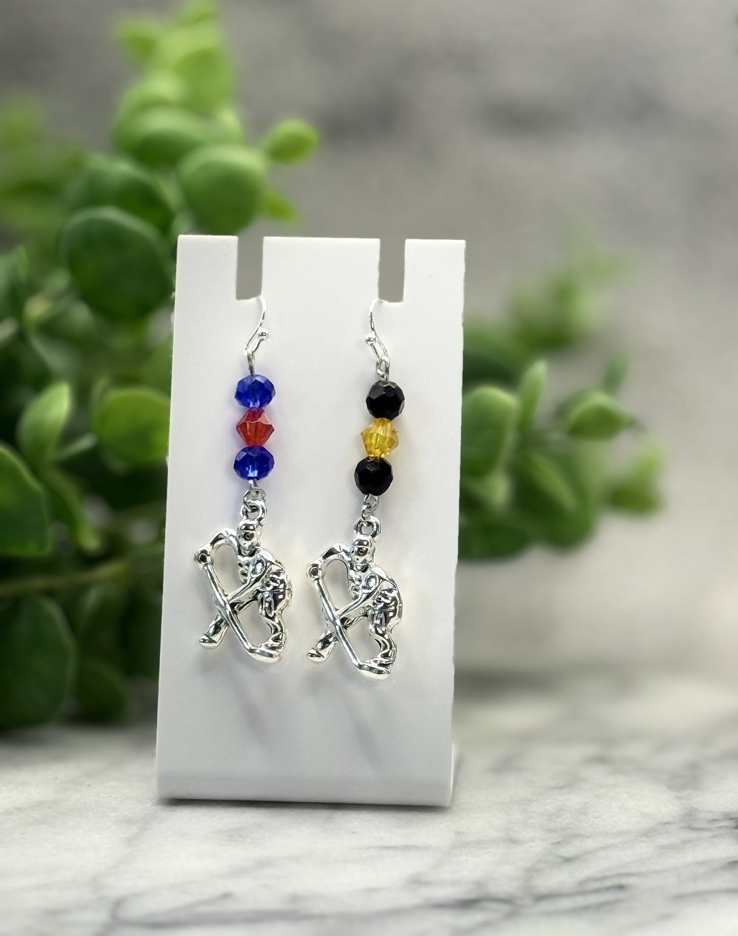 Hockey Rivalry Charm Earrings