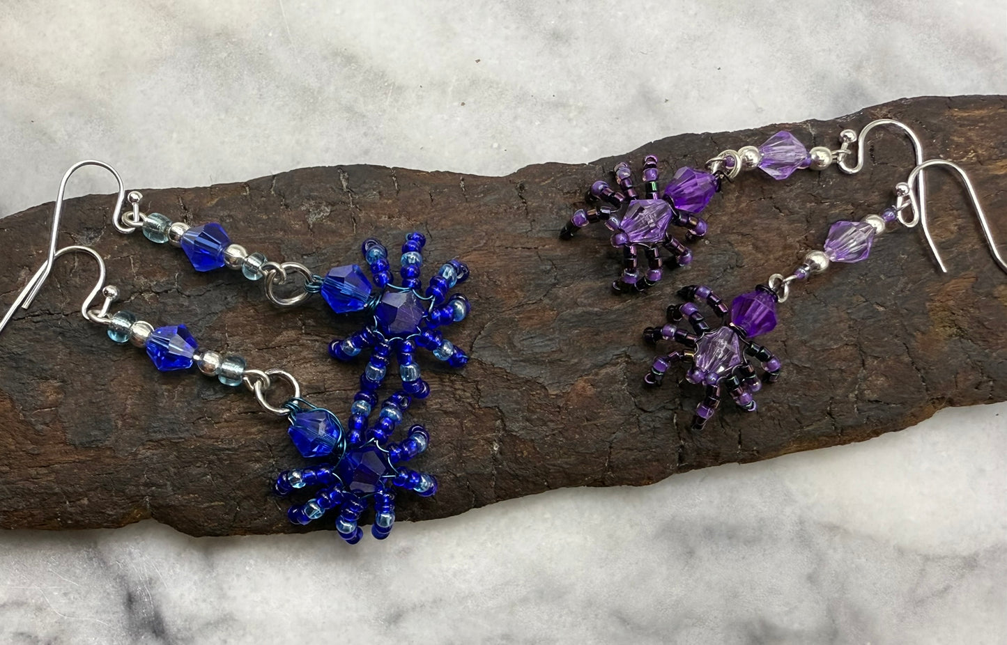 Spider Seed Bead Earrings in Variety of Colors