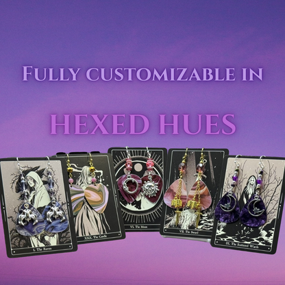 Guitar Pick Earrings in Hexed Hues (Pinks + Purples)