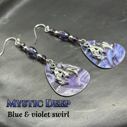 Guitar Pick Earrings in Hexed Hues (Pinks + Purples)