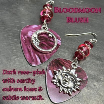 Guitar Pick Earrings in Hexed Hues (Pinks + Purples)