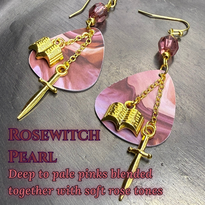 Guitar Pick Earrings in Hexed Hues (Pinks + Purples)