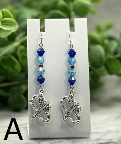 Seattle-Inspired Hockey Charm Earrings
