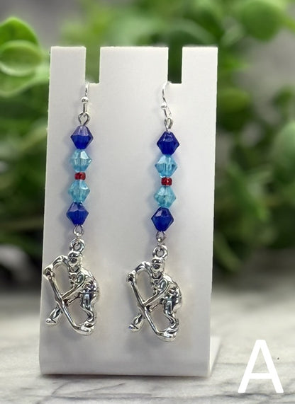 Seattle-Inspired Hockey Charm Earrings