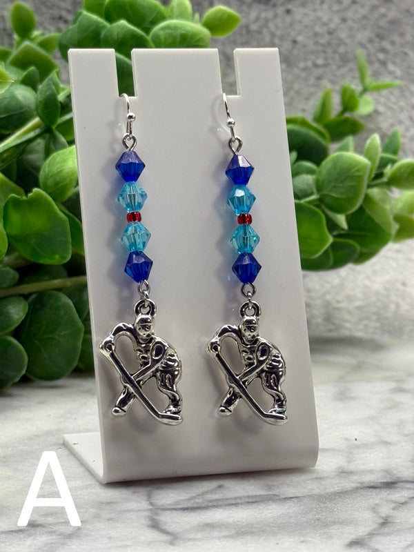 Seattle-Inspired Hockey Charm Earrings