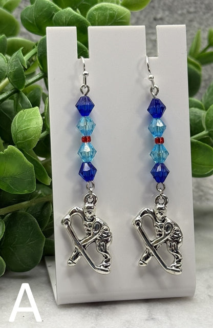 Seattle-Inspired Hockey Charm Earrings