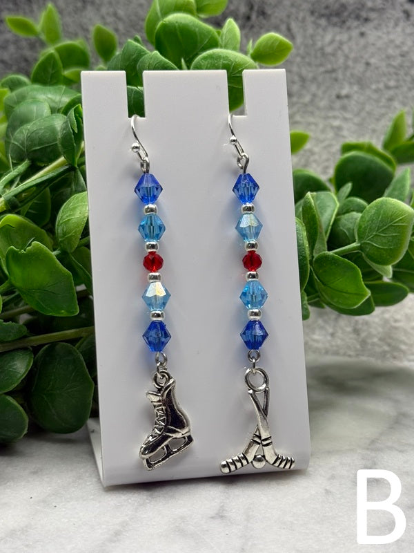 Seattle-Inspired Hockey Charm Earrings