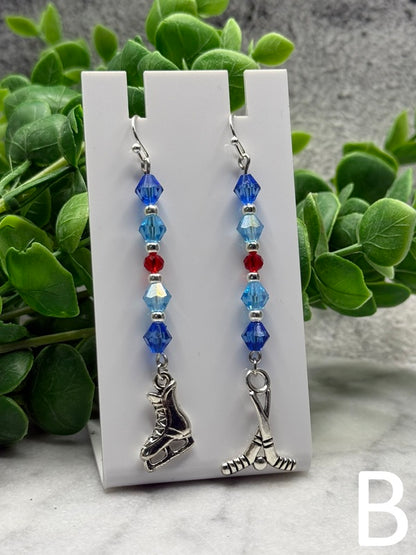 Seattle-Inspired Hockey Charm Earrings