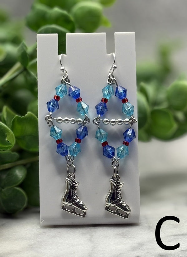 Seattle-Inspired Hockey Charm Earrings