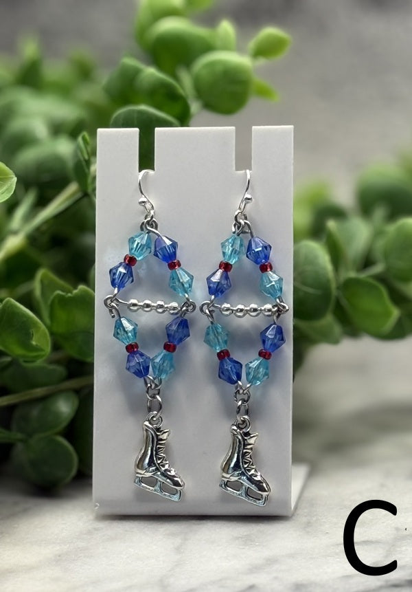 Seattle-Inspired Hockey Charm Earrings