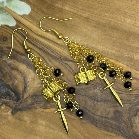 Oathbound: Sword & Quill Earrings