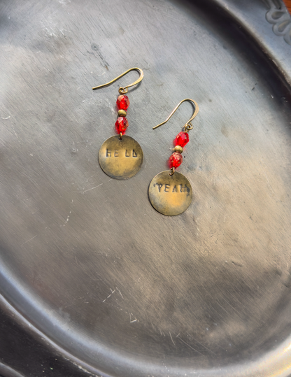 Personalized Stamped Statement Earrings