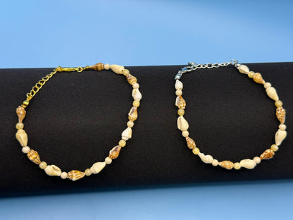 Natural Seashell Bracelet & Earrings Set