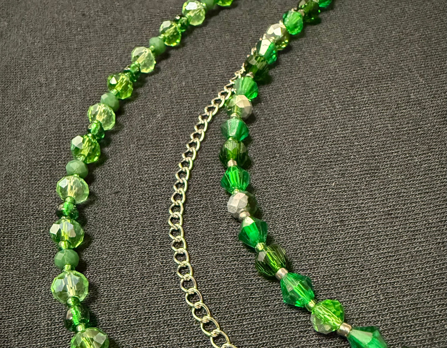 Emerald City 3-Strand Layered Necklace & Earring Set