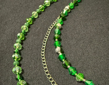 Emerald City 3-Strand Layered Necklace & Earring Set