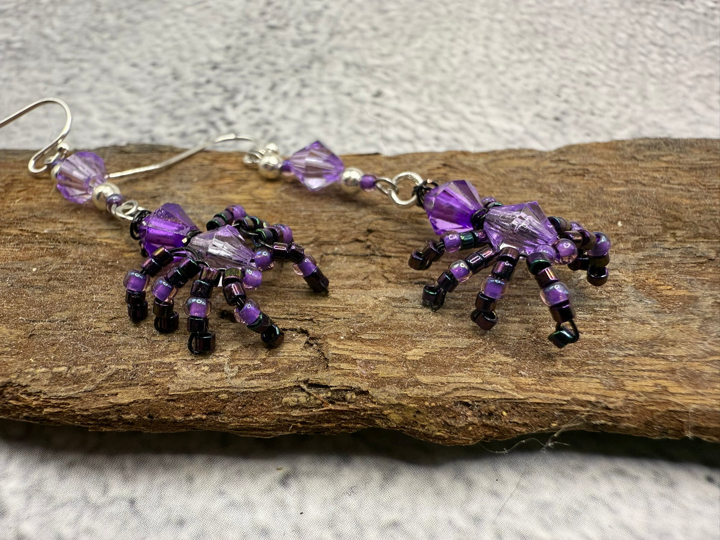 Spider Seed Bead Earrings in Variety of Colors