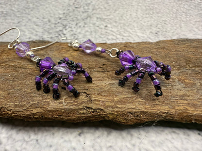 Spider Seed Bead Earrings in Variety of Colors