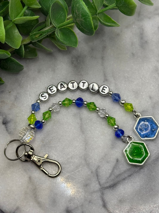 Seattle Dual-Resin Swivel Keychain