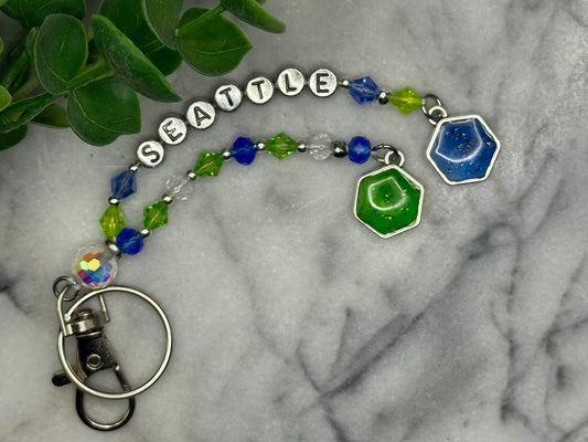 Seattle Dual-Resin Swivel Keychain