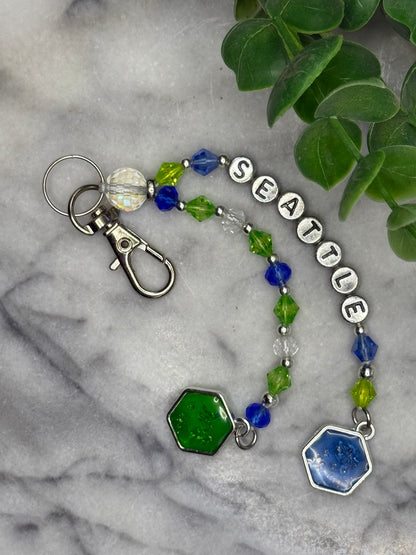 Seattle Dual-Resin Swivel Keychain