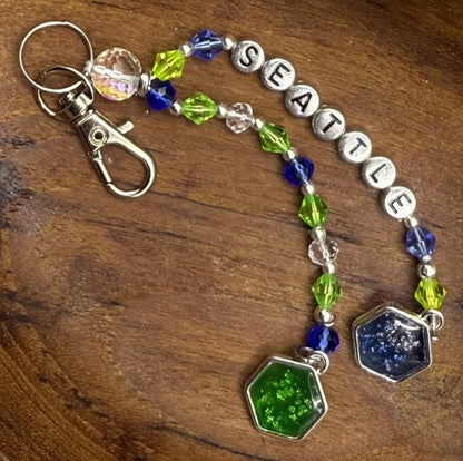 Seattle Dual-Resin Swivel Keychain