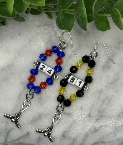 Hockey Rivalry Charm Earrings