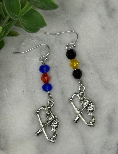 Hockey Rivalry Charm Earrings