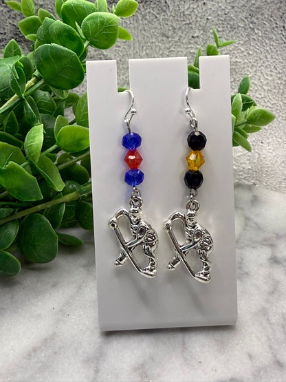 Hockey Rivalry Charm Earrings