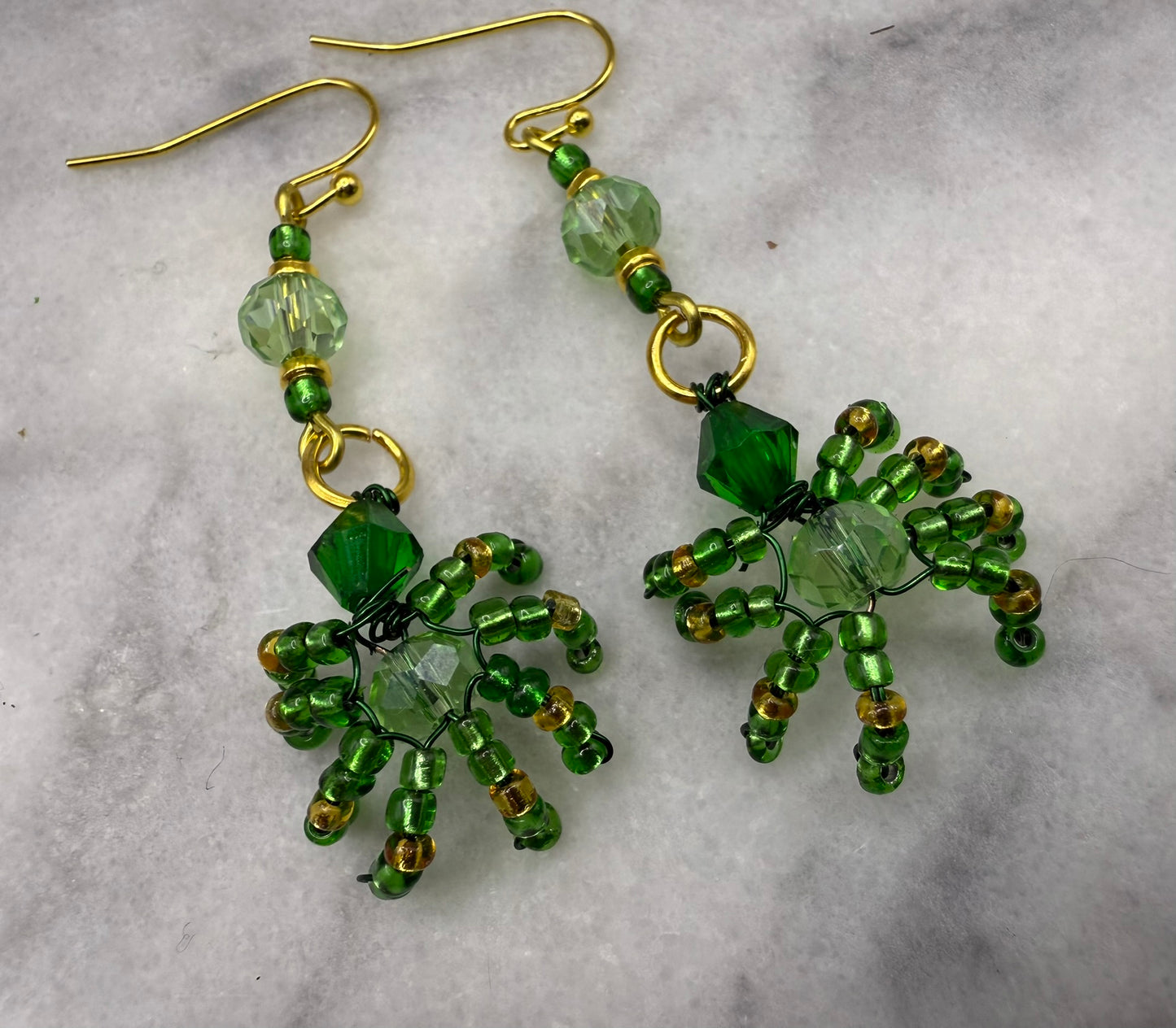 Spider Seed Bead Earrings in Variety of Colors