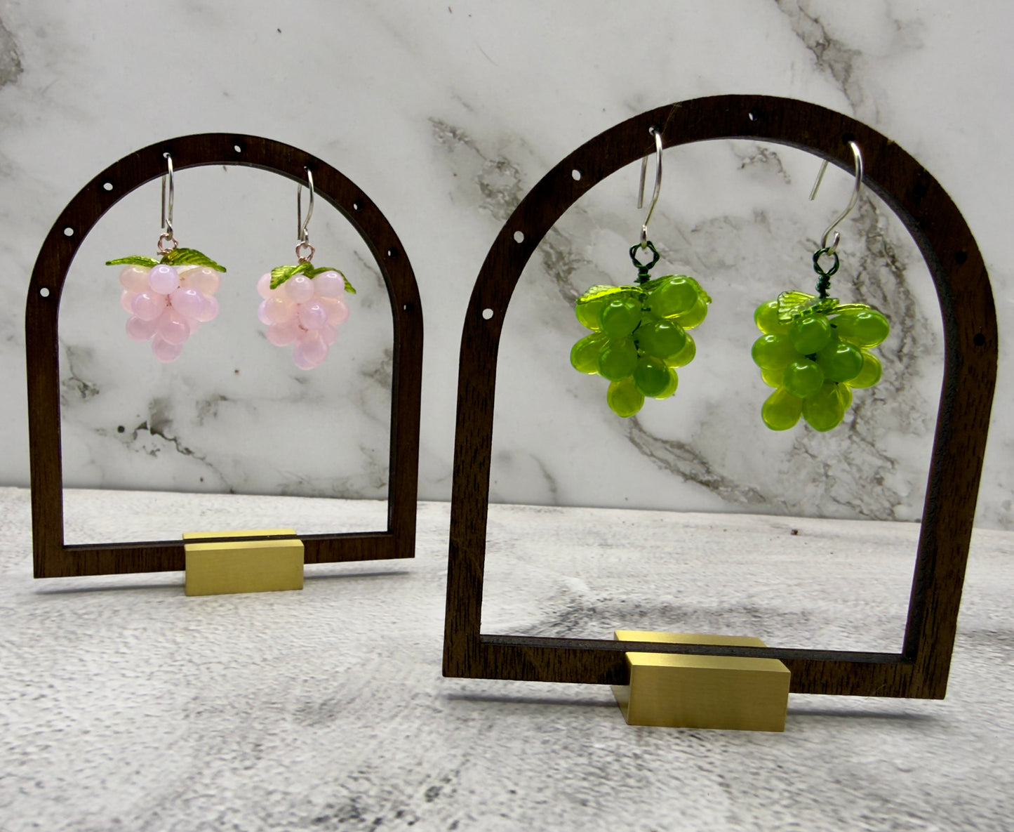 Fruit Basket Beaded Dangle Earrings