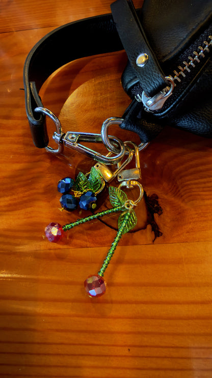 Fruit Basket Bag Charms | Cherry or Blueberry