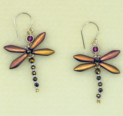 Dragonfly Drop Earrings