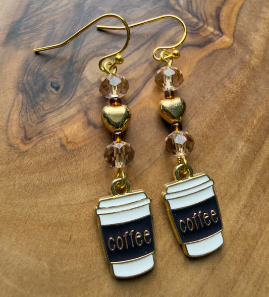Seattle Coffee Cup Dangle Earrings