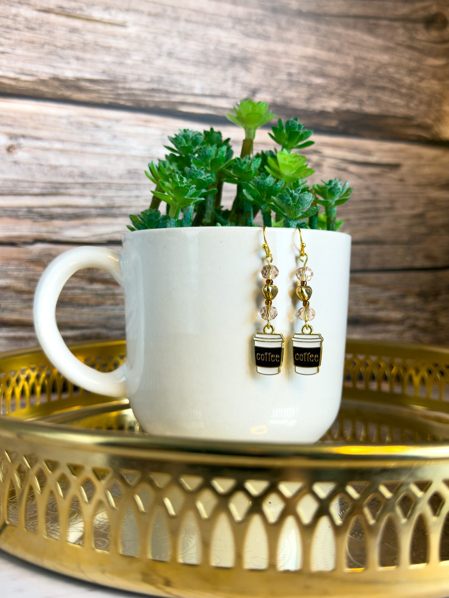 Seattle Coffee Cup Dangle Earrings
