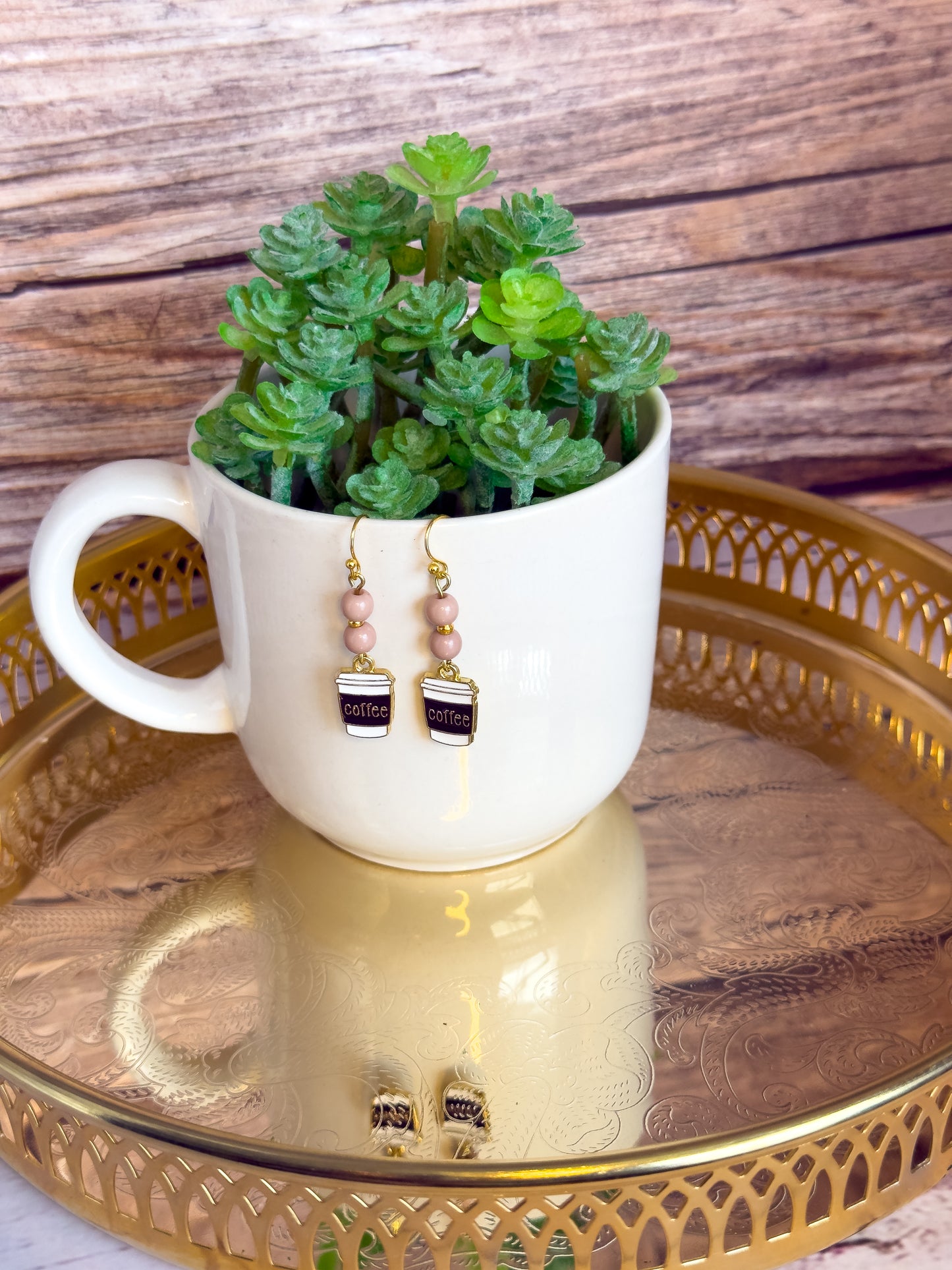 Seattle Coffee Cup Dangle Earrings